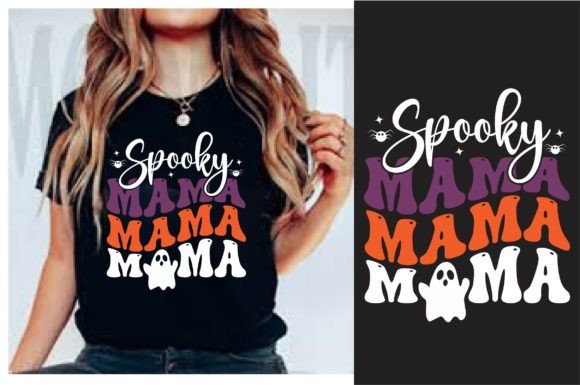 Spooky Mama Halloween Retro Design