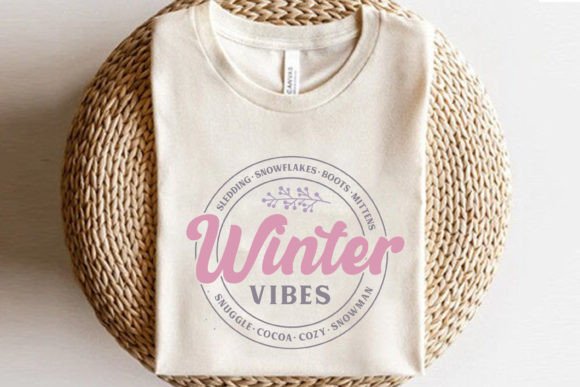 Winter Vibes Quotes SVG PNG Design