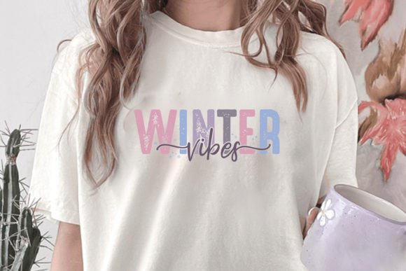 Winter Vibes Quotes SVG T Shirt Design